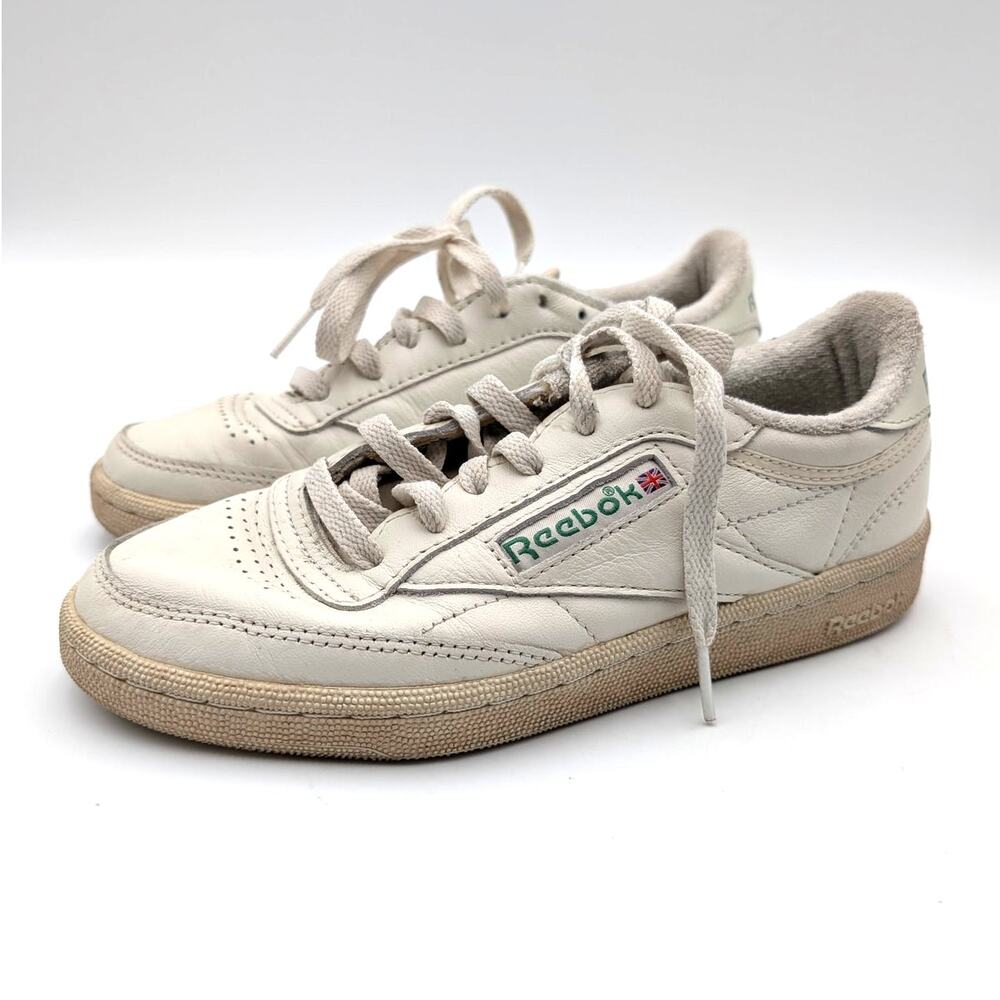 Reebok Club C Revenge Women's Sneakers Shoes Lace-Up Cream/White Size US7 EU37.5